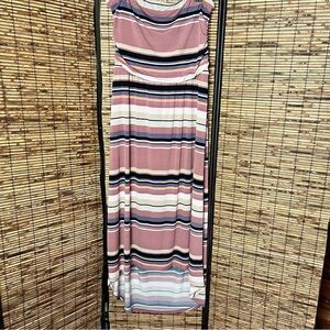 Maurices Multicolor Striped Maxi Dress